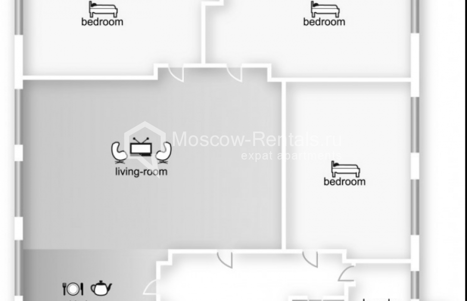 Photo #27 4-room (3 BR) apartment for <a href="http://moscow-rentals.ru/en/articles/long-term-rent" target="_blank">a long-term</a> rent
 in Russia, Moscow, Gagarinsky lane, 23 С 2