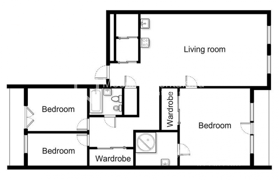 Photo #21 4-room (3 BR) apartment for <a href="http://moscow-rentals.ru/en/articles/long-term-rent" target="_blank">a long-term</a> rent
 in Russia, Moscow, Yakimanskyi lane, 6