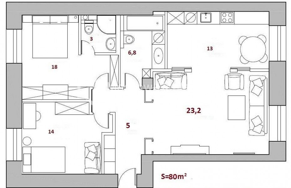 Photo #14 3-room (2 BR) apartment for sale in Russia, Moscow, Tverskaya str, 17