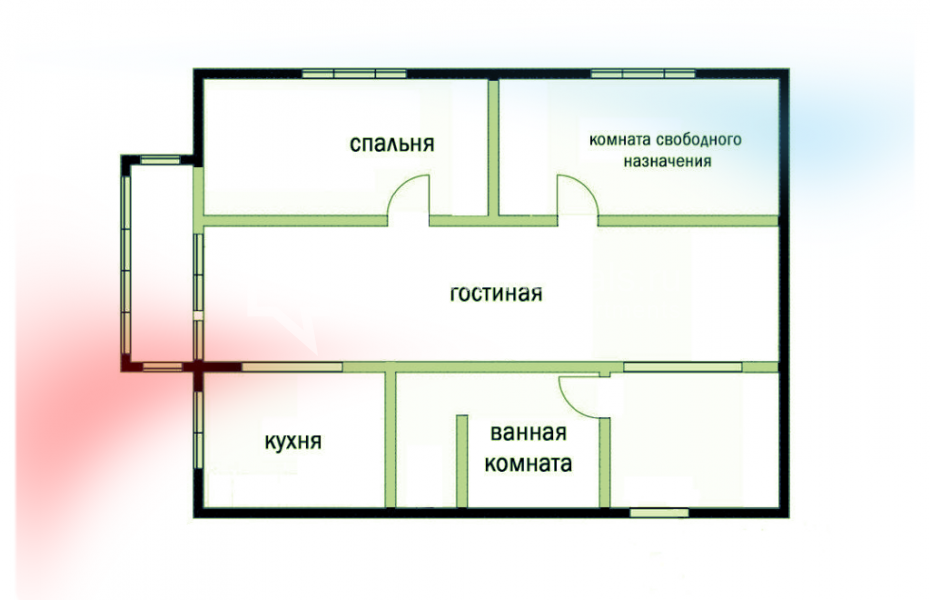 Photo #17 3-room (2 BR) apartment for <a href="http://moscow-rentals.ru/en/articles/long-term-rent" target="_blank">a long-term</a> rent
 in Russia, Moscow, Tatarskaya str, 14