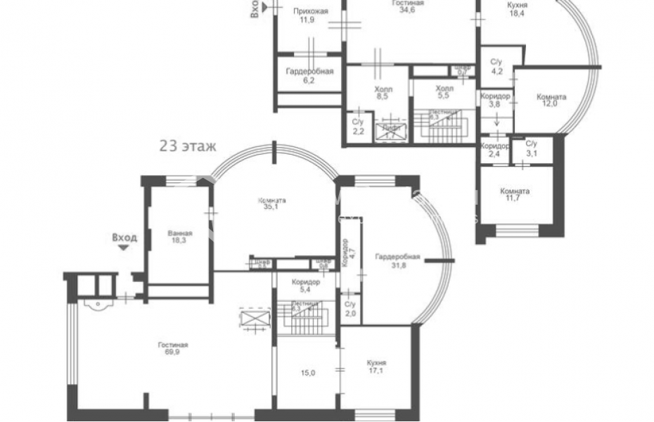 Photo #8 7-room (6 BR) apartment for <a href="http://moscow-rentals.ru/en/articles/long-term-rent" target="_blank">a long-term</a> rent
 in Russia, Moscow, Karamyshevskaya emb, 62К1