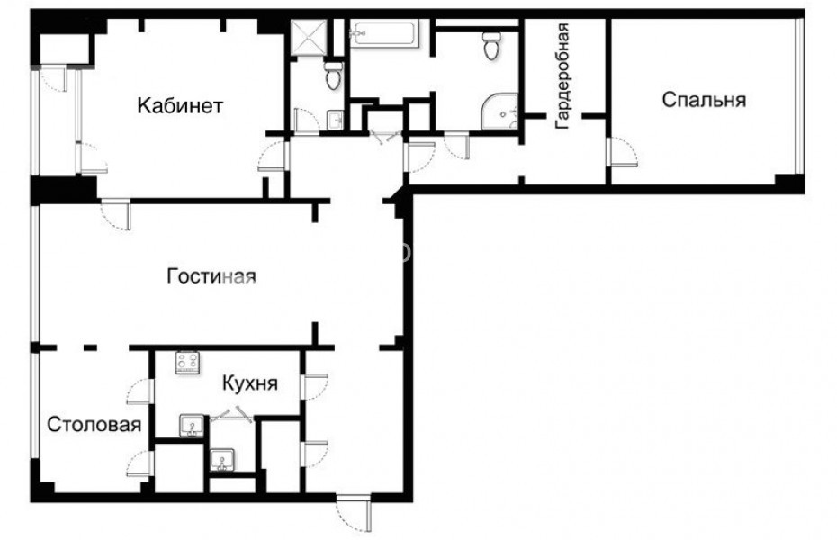 Photo #11 3-room (2 BR) apartment for <a href="http://moscow-rentals.ru/en/articles/long-term-rent" target="_blank">a long-term</a> rent
 in Russia, Moscow, Usacheva str, 2С3