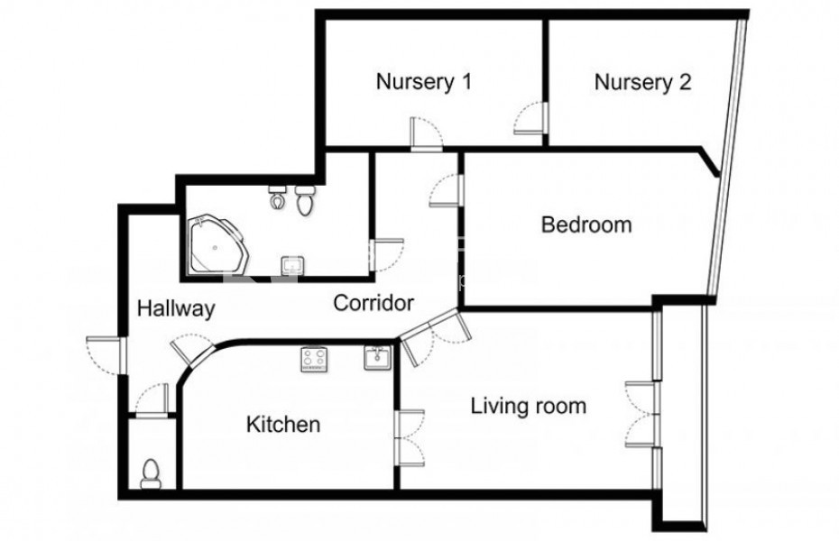 Photo #13 3-room (2 BR) apartment for <a href="http://moscow-rentals.ru/en/articles/long-term-rent" target="_blank">a long-term</a> rent
 in Russia, Moscow, Nezhinskaya str, 1к2