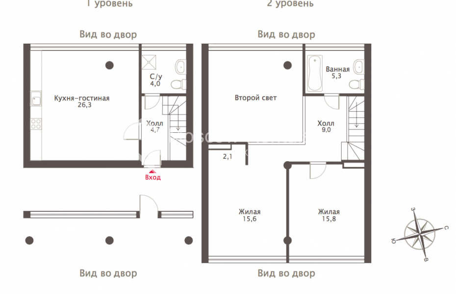 Photo #13 3-room (2 BR) apartment for <a href="http://moscow-rentals.ru/en/articles/long-term-rent" target="_blank">a long-term</a> rent
 in Russia, Moscow, Novinskyi blv, 25к1
