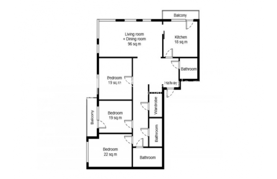 Photo #28 4-room (3 BR) apartment for <a href="http://moscow-rentals.ru/en/articles/long-term-rent" target="_blank">a long-term</a> rent
 in Russia, Moscow, 1st Smolenskyi lane, 21