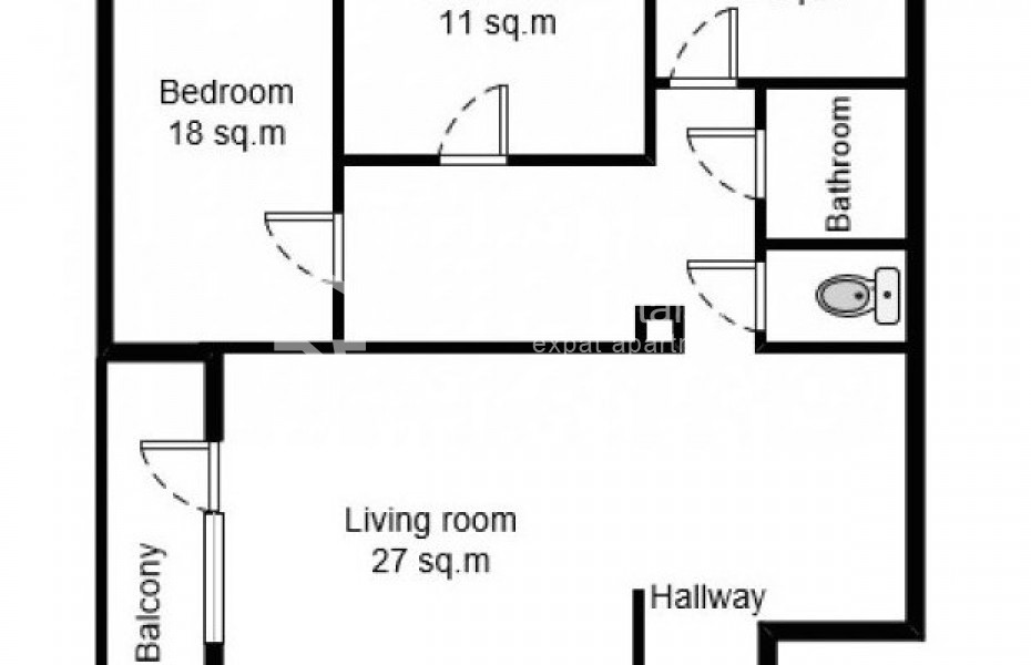 Photo #18 3-room (2 BR) apartment for <a href="http://moscow-rentals.ru/en/articles/long-term-rent" target="_blank">a long-term</a> rent
 in Russia, Moscow, B. Bronnaya str, 2/6