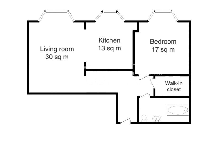 Photo #10 2-room (1 BR) apartment for <a href="http://moscow-rentals.ru/en/articles/long-term-rent" target="_blank">a long-term</a> rent
 in Russia, Moscow, Chapaevskyi lane, 3