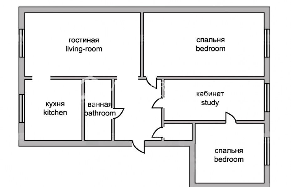 Photo #19 4-room (3 BR) apartment for <a href="http://moscow-rentals.ru/en/articles/long-term-rent" target="_blank">a long-term</a> rent
 in Russia, Moscow, Lesnaya str, 8/12
