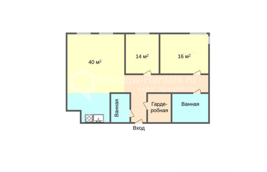 Photo #12 3-room (2 BR) apartment for <a href="http://moscow-rentals.ru/en/articles/long-term-rent" target="_blank">a long-term</a> rent
 in Russia, Moscow, Aviatsionnaya str, 77