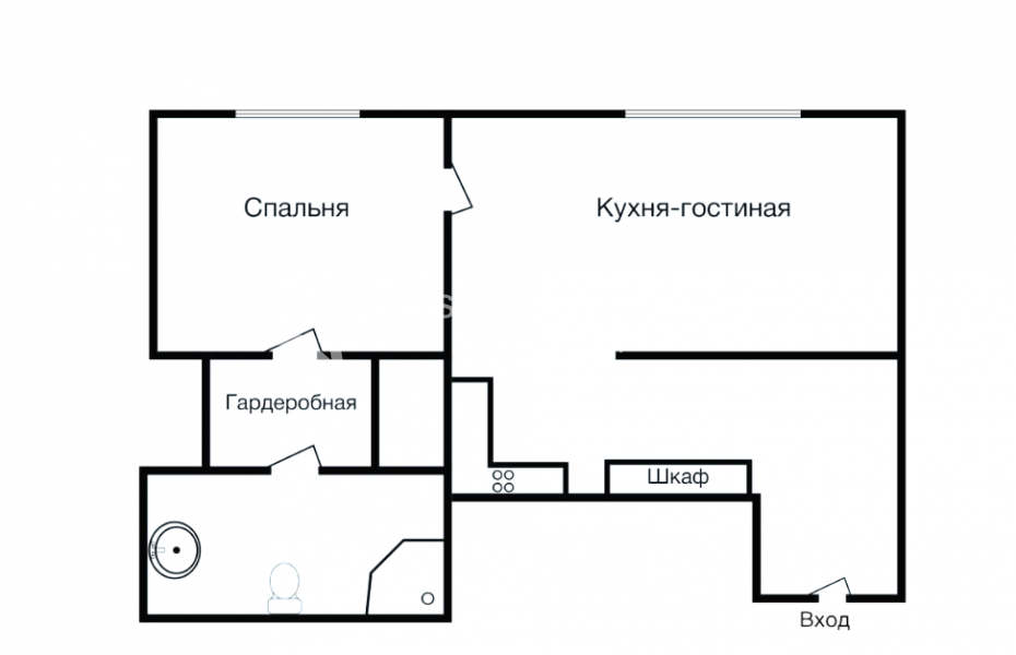 Photo #18 2-room (1 BR) apartment for <a href="http://moscow-rentals.ru/en/articles/long-term-rent" target="_blank">a long-term</a> rent
 in Russia, Moscow, B. Gruzinskaya str, 69