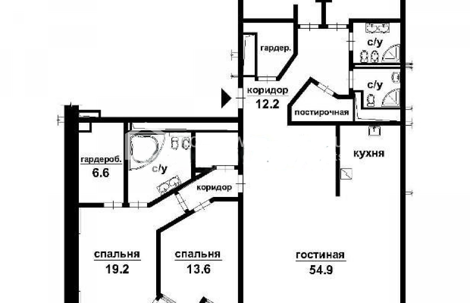 Photo #12 5-room (4 BR) apartment for <a href="http://moscow-rentals.ru/en/articles/long-term-rent" target="_blank">a long-term</a> rent
 in Russia, Moscow, Ruzheinyi lane, 3