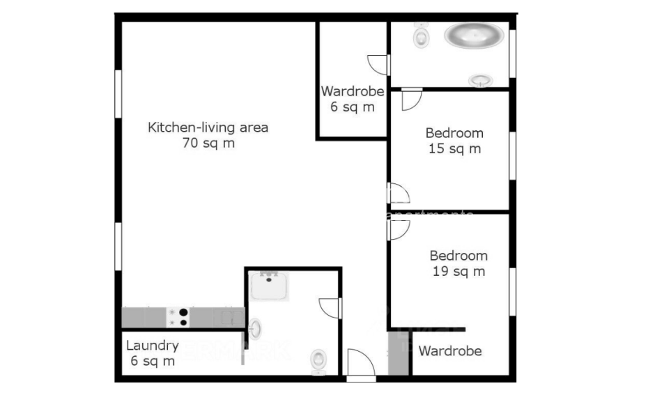 Photo #13 3-room (2 BR) apartment for <a href="http://moscow-rentals.ru/en/articles/long-term-rent" target="_blank">a long-term</a> rent
 in Russia, Moscow, M. Kozlovskyi lane, 8