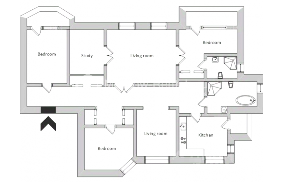 Photo #18 3-room (2 BR) apartment for <a href="http://moscow-rentals.ru/en/articles/long-term-rent" target="_blank">a long-term</a> rent
 in Russia, Moscow, Prechistenka str, 28