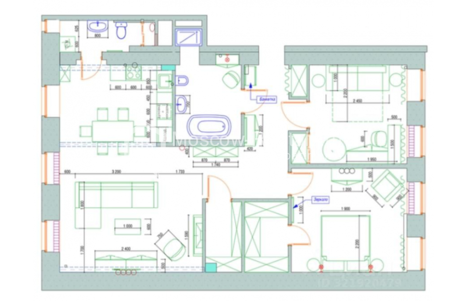 Фото №22 3-комн. кв. в аренду на длительный срок в Россия, Москва, Подсосенский пер, 9