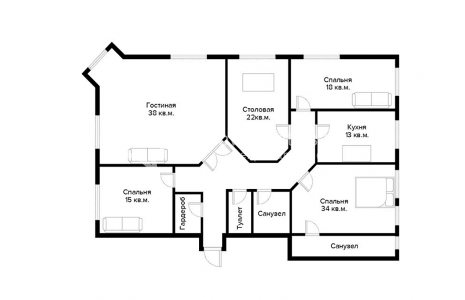 Photo #16 5-room (4 BR) apartment for <a href="http://moscow-rentals.ru/en/articles/long-term-rent" target="_blank">a long-term</a> rent
 in Russia, Moscow, Petrovskyi lane, 5с9