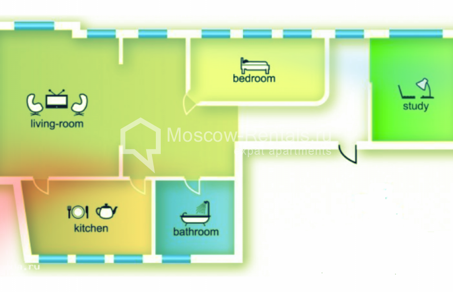 Photo #22 3-room (2 BR) apartment for <a href="http://moscow-rentals.ru/en/articles/long-term-rent" target="_blank">a long-term</a> rent
 in Russia, Moscow, Petrovsky lane 1 / 30 С 1